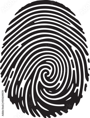 Thumb Print isolated on white background