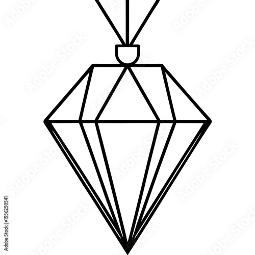 Sleek Diamond Outline Design