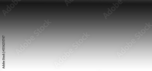  Black transparent gradient shadow. Smooth Gradient background, smooth transition from deep black at the top to pure white at the bottom.