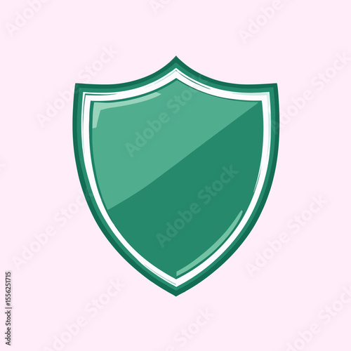 Golden shield emblem with shiny metal design and secure protection symbol