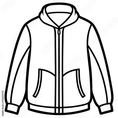 Minimalist Zip-Up Jacket Silhouette