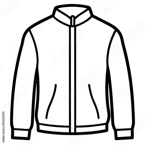 Minimalist Zip-Up Jacket Silhouette