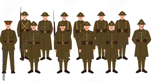Wolrd War simple vector style