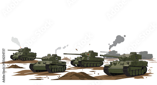Wolrd War simple vector style