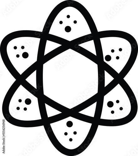 Molucule and atom icon science element 