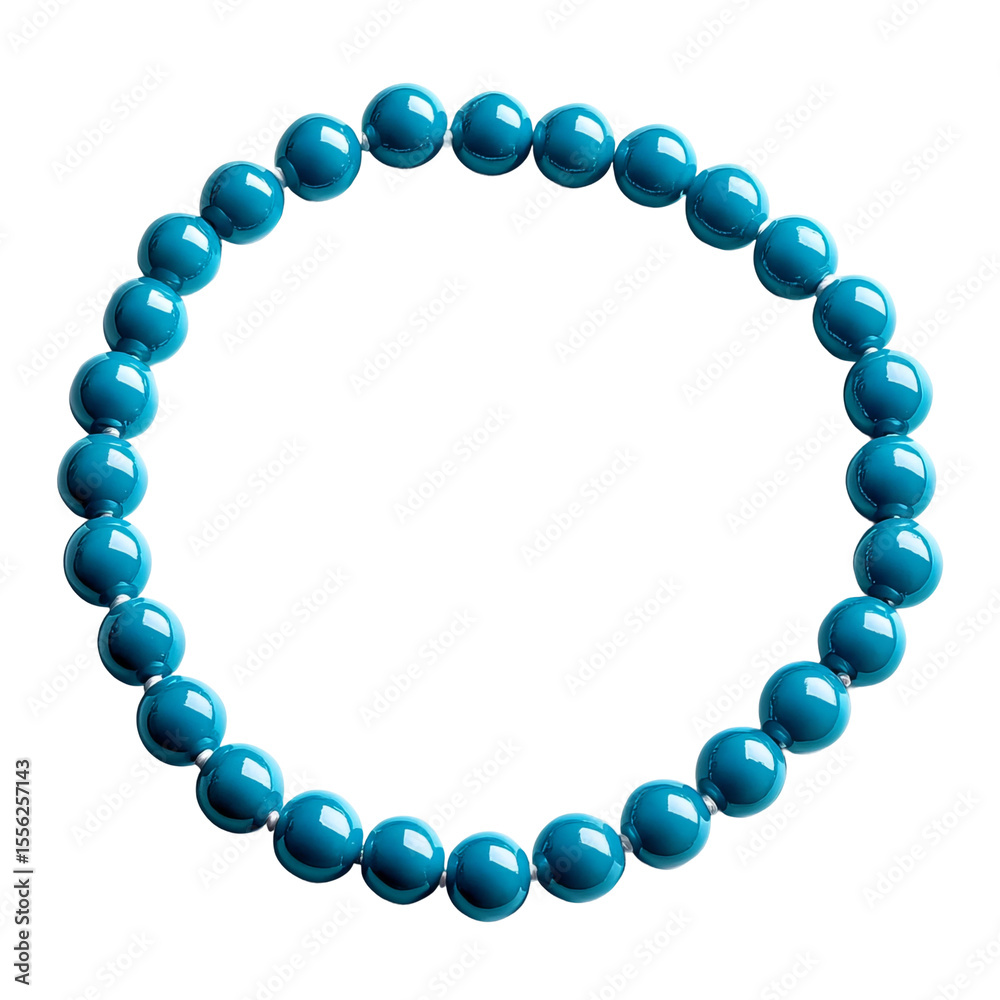 Obraz premium blue round frame made of spheres