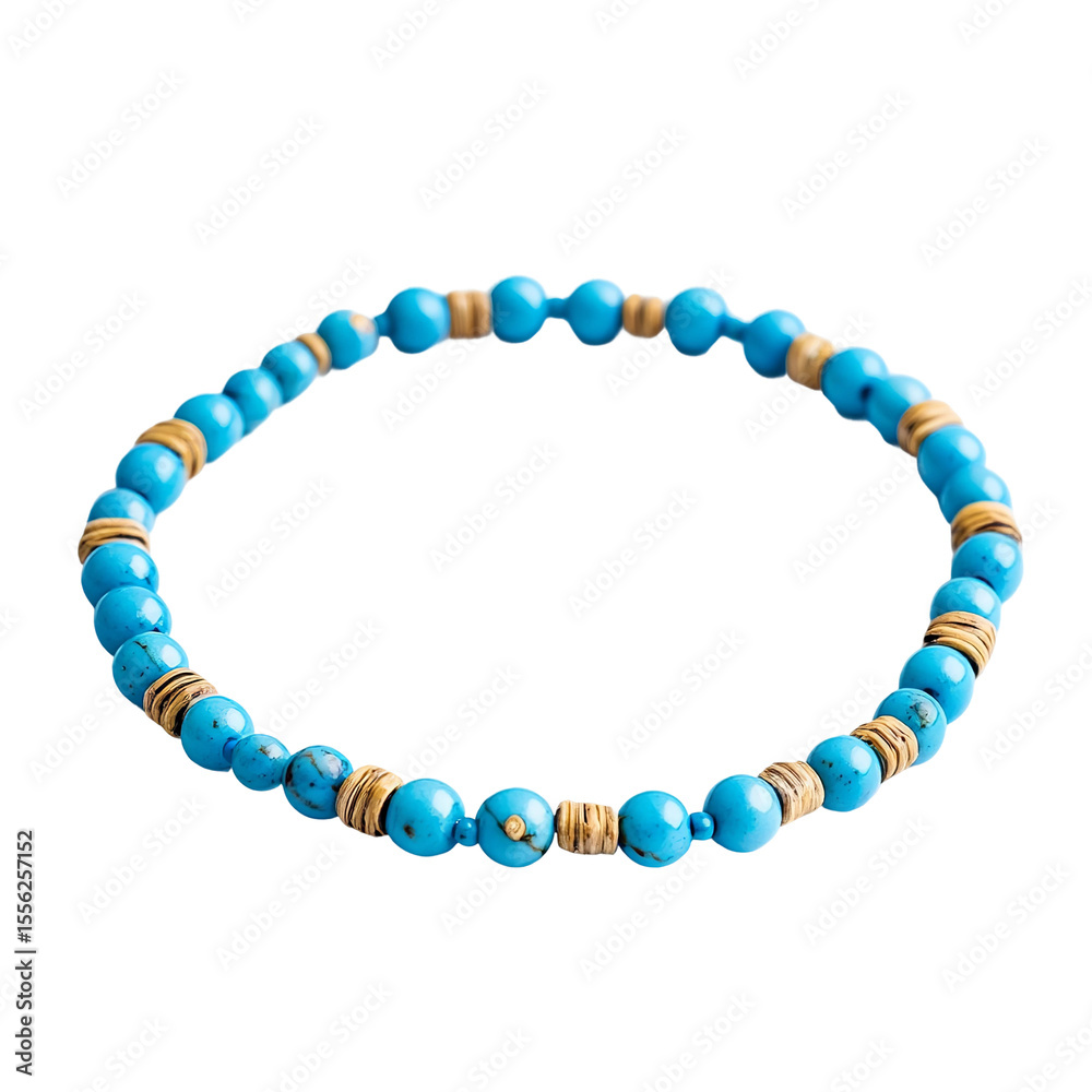 Obraz premium blue beads isolated on white background
