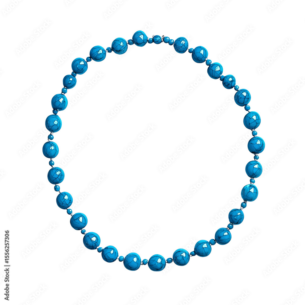 Obraz premium blue beads on a white background