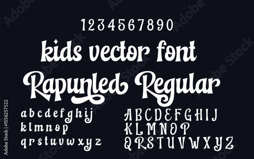 Children's Display Font - "Rapunled Regular" Vector Typeface for Playful Projects