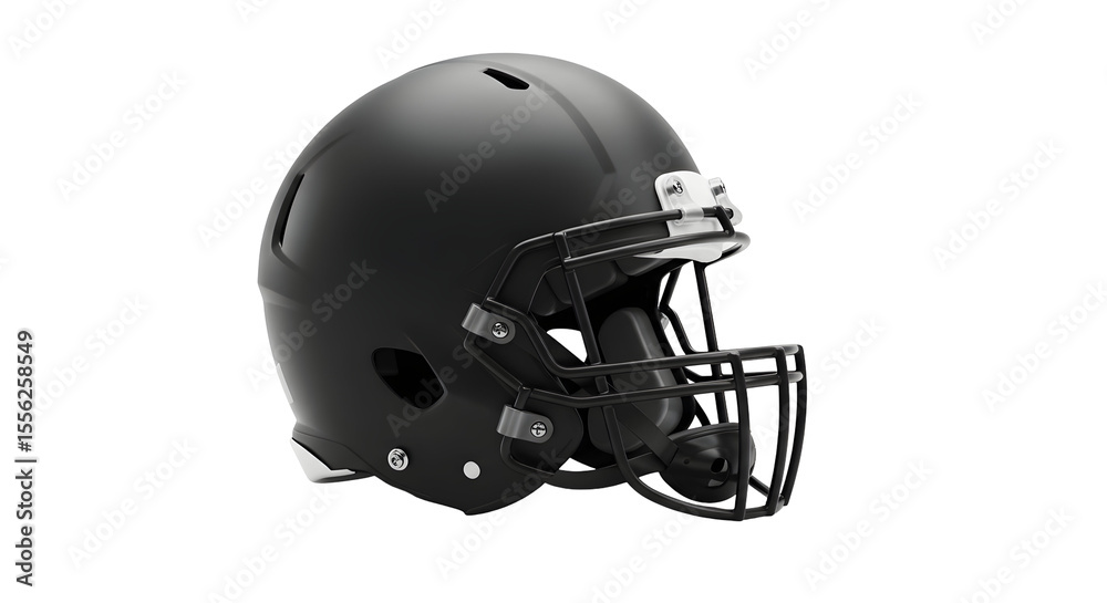 Fototapeta premium Black football helmet illustration