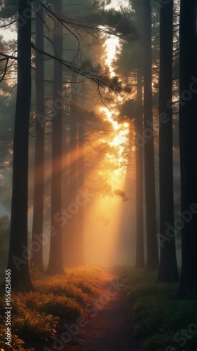 Explore a mystical forest shrouded in fog, where glowing light reveals eerie trees. Bookstore storytelling