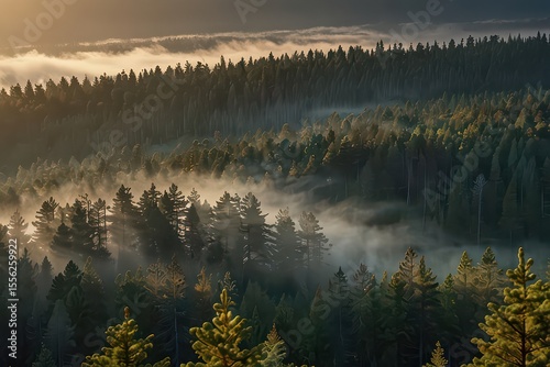 fog over the mountains