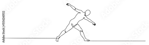 ice skater in motion minimalist line art