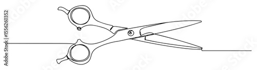 hairdressing scissors professional line art