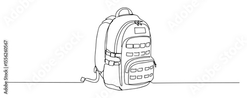 tactical military backpack line drawing