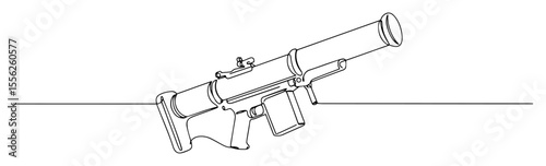 rocket launcher weapon line illustration