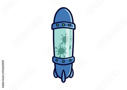 Virus Capsule Icon - Medical Science Vector Illustration