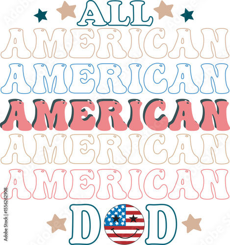 All American Dad 4th July Design