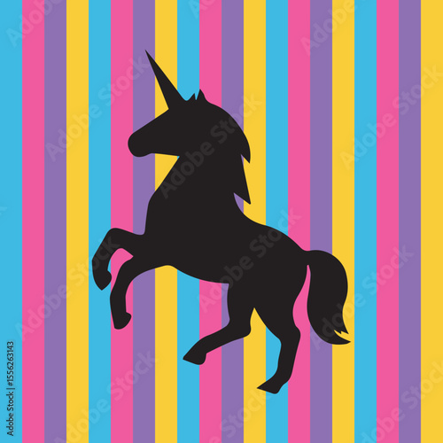 vector horse with colorful background