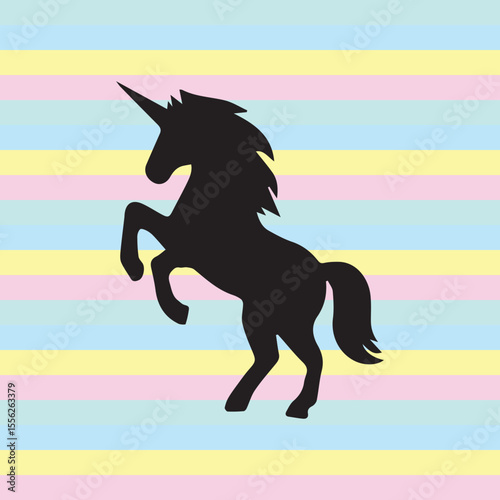 vector horse with colorful background