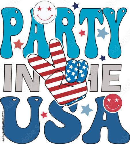 Party in the USA 4th July design 