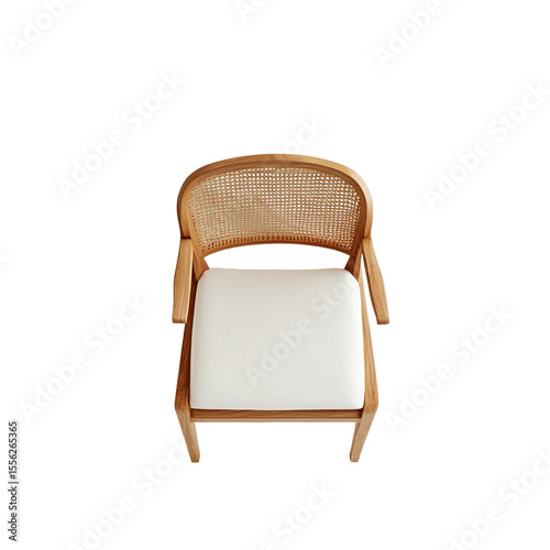 wooden chair isolated on white