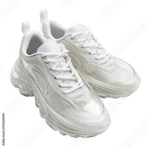 sport shoes on white background