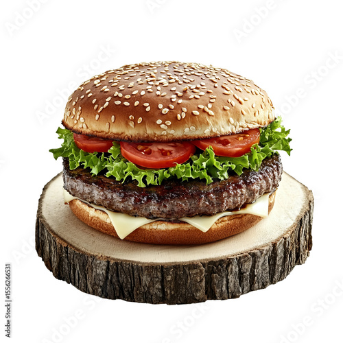 hamburger on a white background