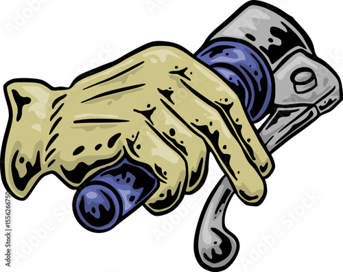 Trottle With Gloves Motorcycle