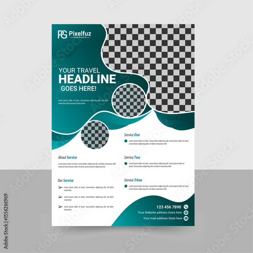 travel flyer design Business Travel flyer. clean and modern flyer design. flyer design template,