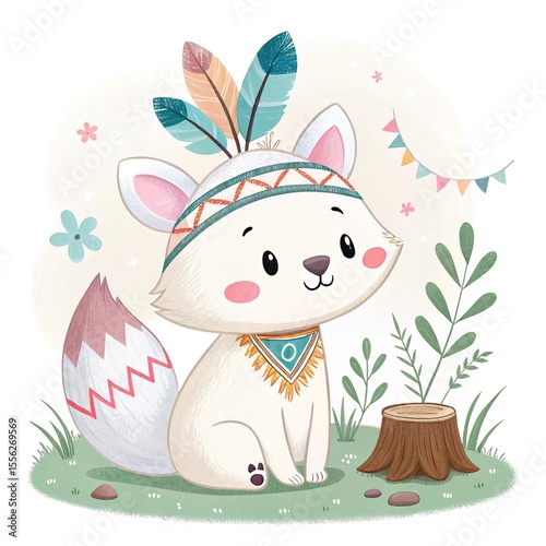 watercolor cat on white background