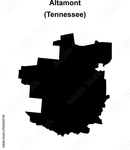 Altamont (Tennessee) blank outline map