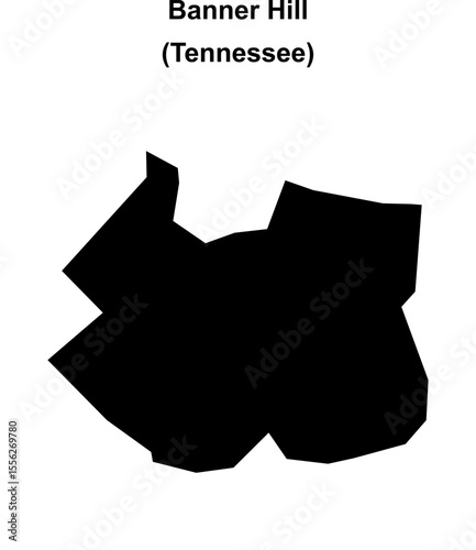 Banner Hill (Tennessee) blank outline map