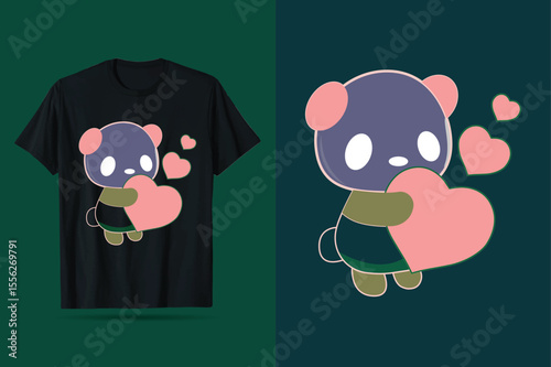 panda vector t-shirt design