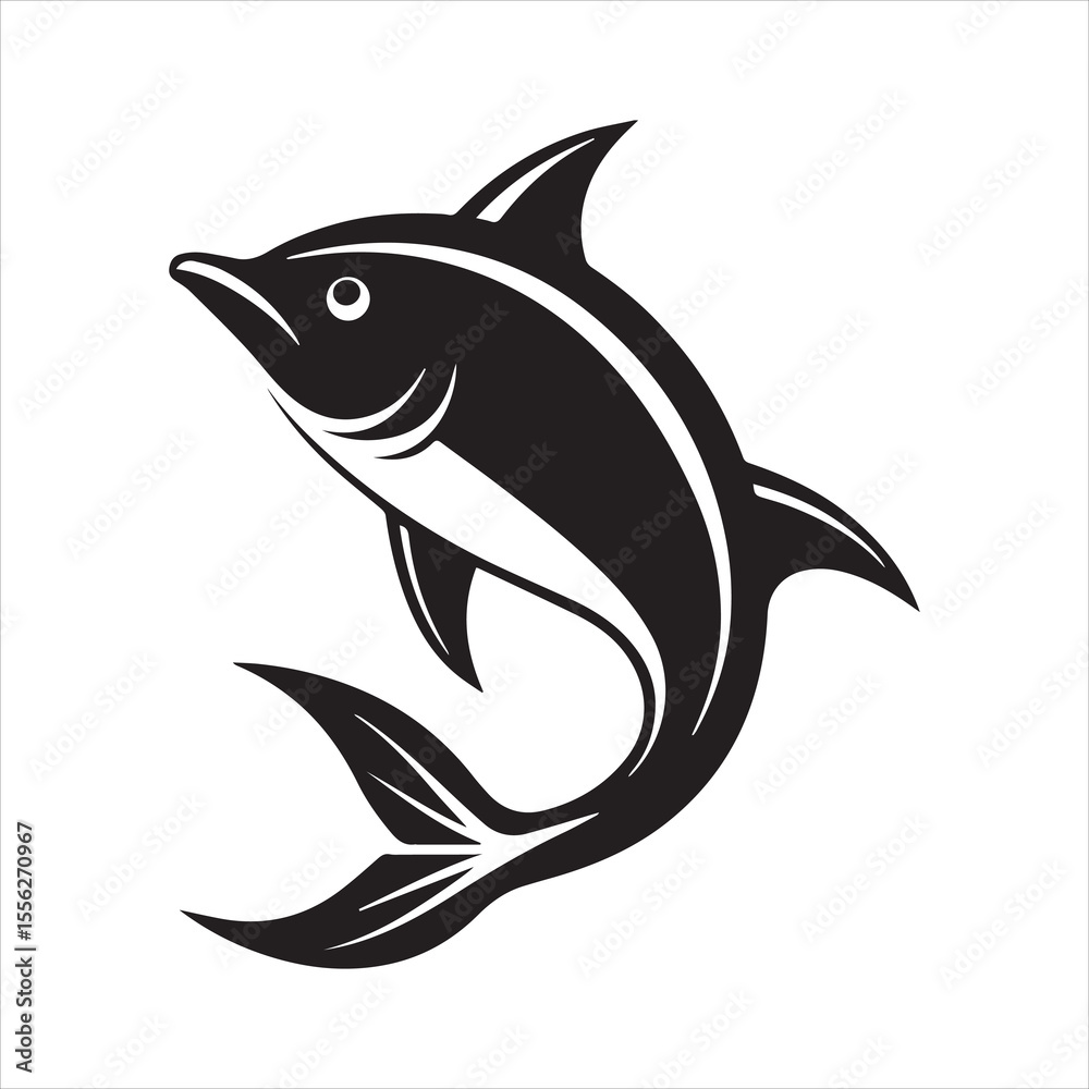 Obraz premium basa sea fish vector illustration