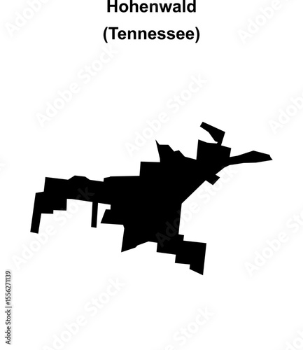 Hohenwald (Tennessee) blank outline map