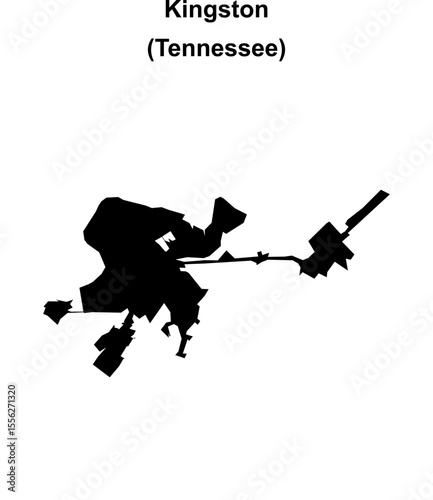Kingston (Tennessee) blank outline map