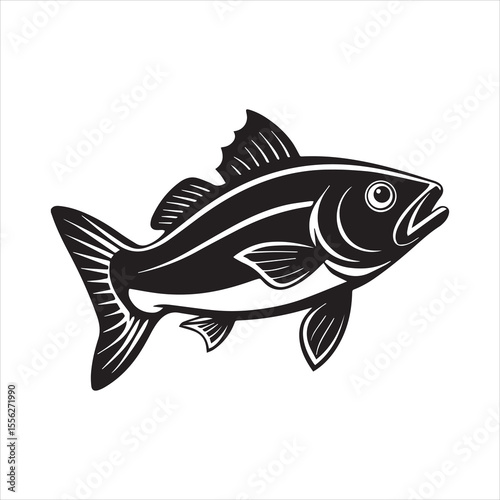 basa sea fish vector illustration