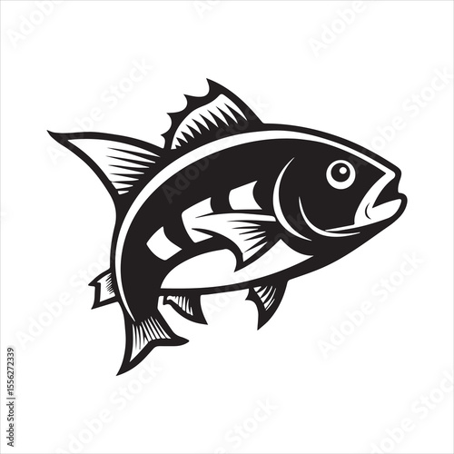basa sea fish vector illustration