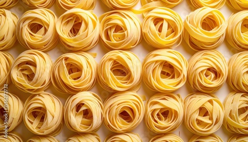Close Up View Of Raw Pasta On White Background