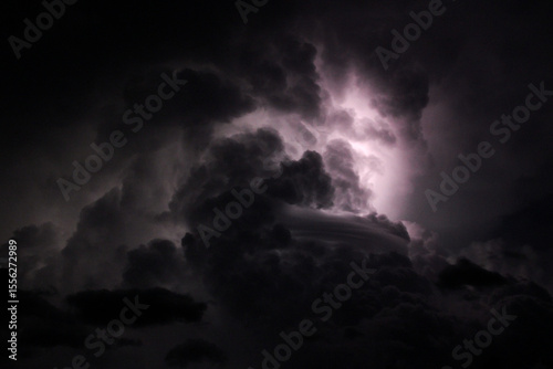 storm thunderclouds at night