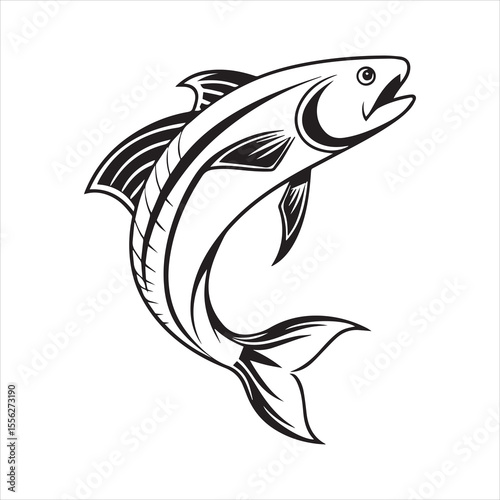 basa sea fish vector illustration