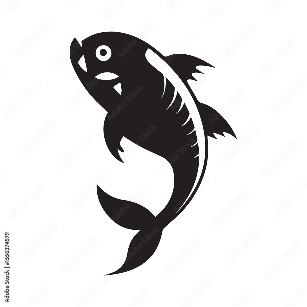Fototapeta premium basa sea fish vector illustration