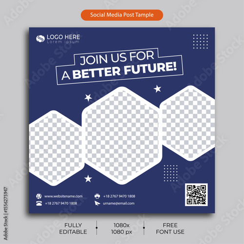 Join Us for a Better Future Education Social Media Post