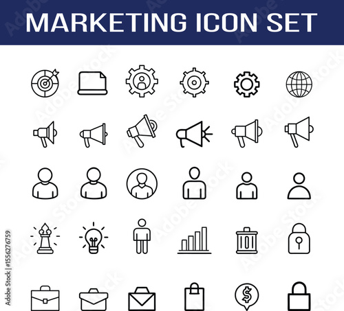 Business and finance vector icon set with money, people, and web symbols