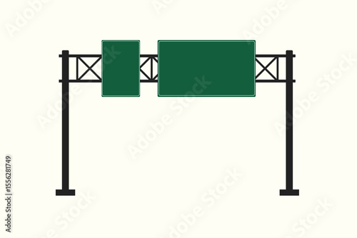 Overhead Highway Signage Template for Traffic Information