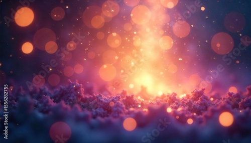 Abstract blurred lights create a serene, ethereal atmosphere, suggesting spiritual awakening and inner peace Perfect for meditation, yoga, mindfulness, and spiritual growth themes , zen, universe