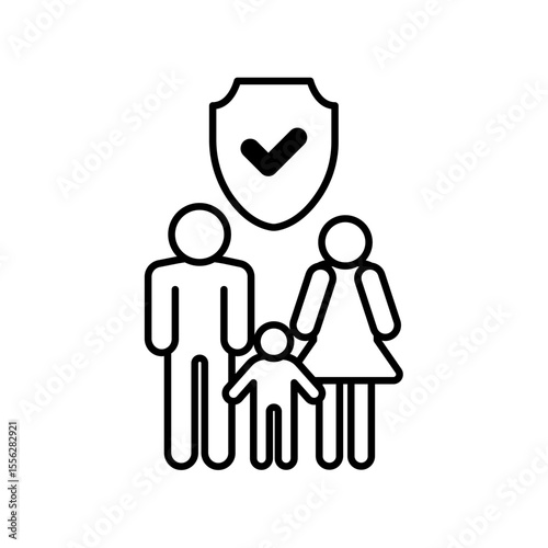 Family safety, life insurance or protection concept, 