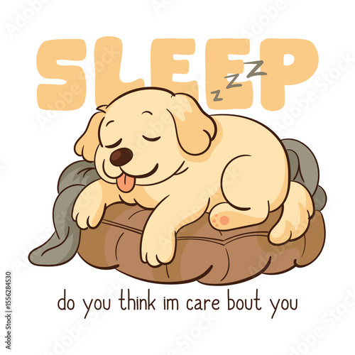 Only care bout sleep hours dog sleep on his bed clothing and sticker design