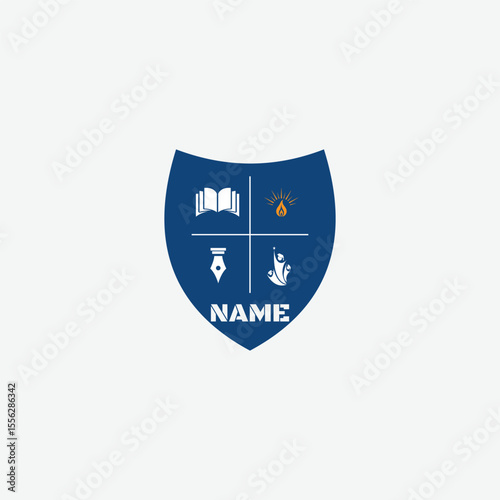 3544 educational logo school college university learning institute book academy organization